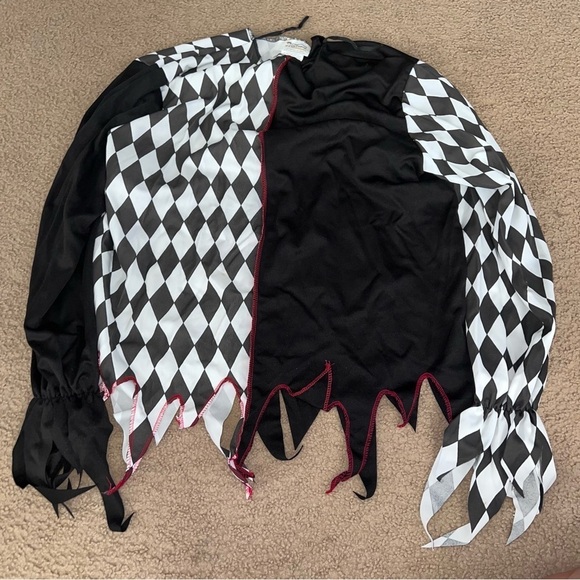 Evil Jester Clown Adult Halloween Costume With Mask Small 38 40 - Picture 3 of 5